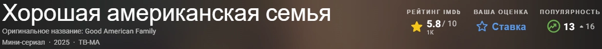 Хорошая американская семья 2025